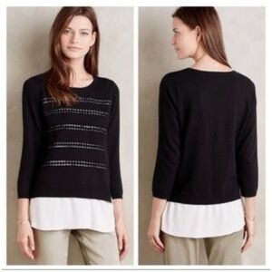 Anthropologie | Angel of the North navy sweater M